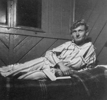 In the railway van and reading