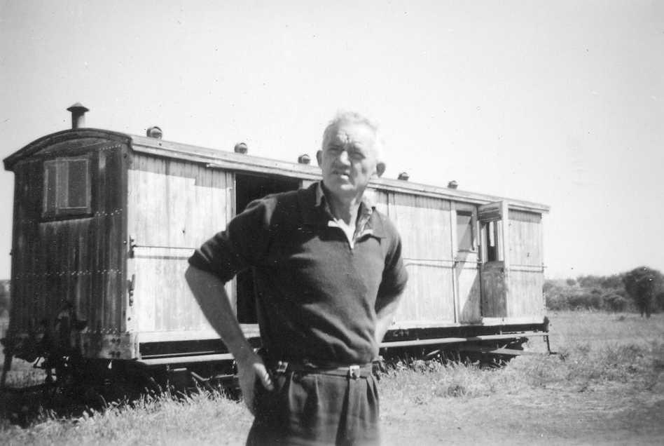 On the track – somewhere else Harry Duffy – our chainman /cook