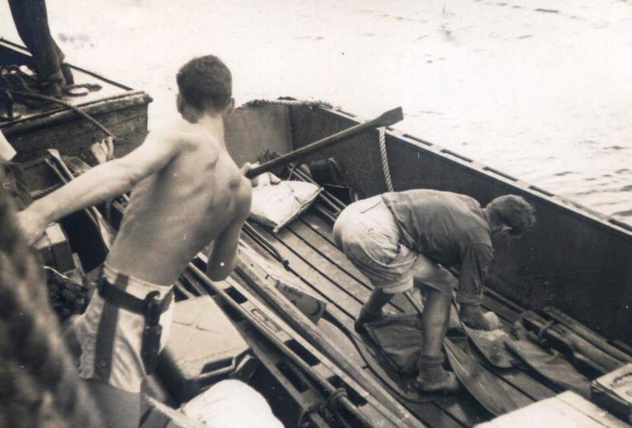 Loading a landing craft – Bob Thompson
