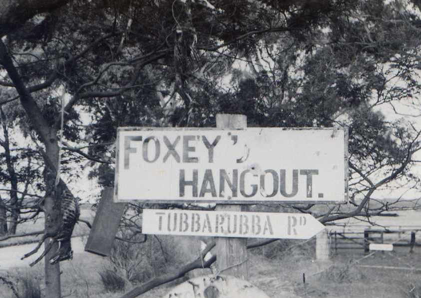 Foxey’s Hangout on Tubbarubba Rd – a bizarre concept to discourage foxes.