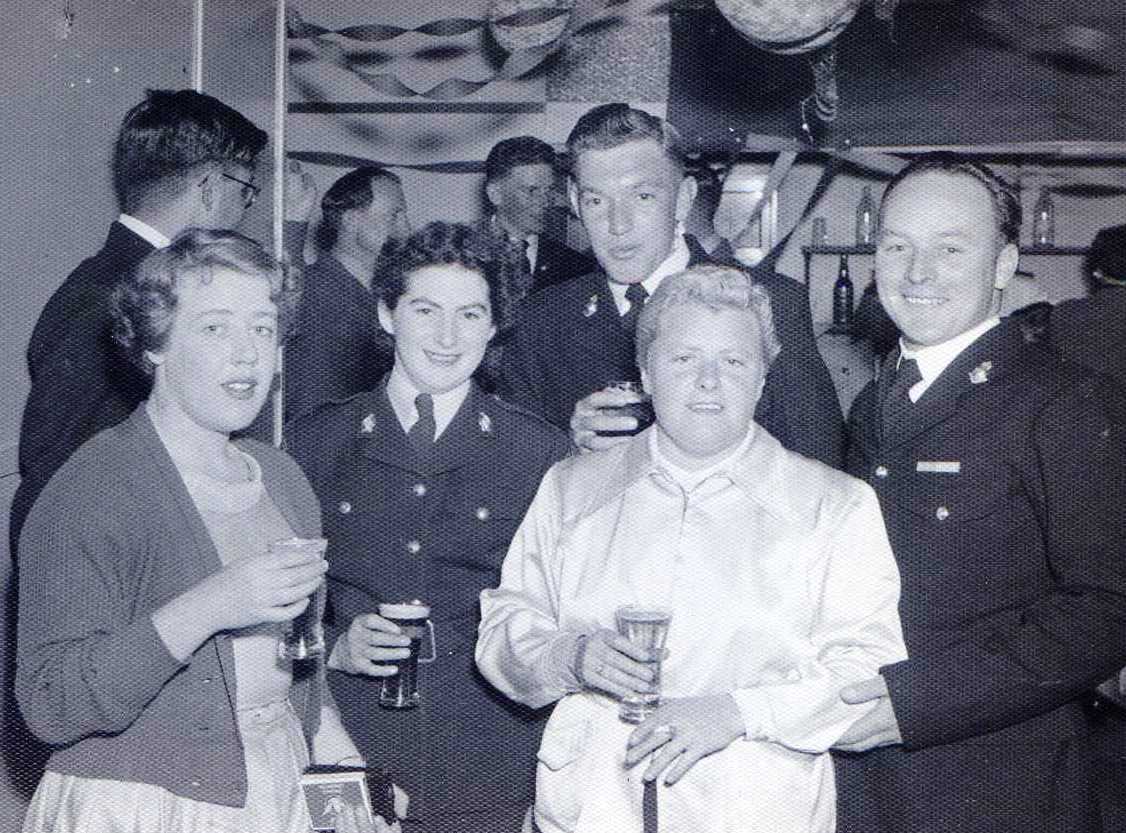 Ike Lever (centre) and Max Haworth with partners