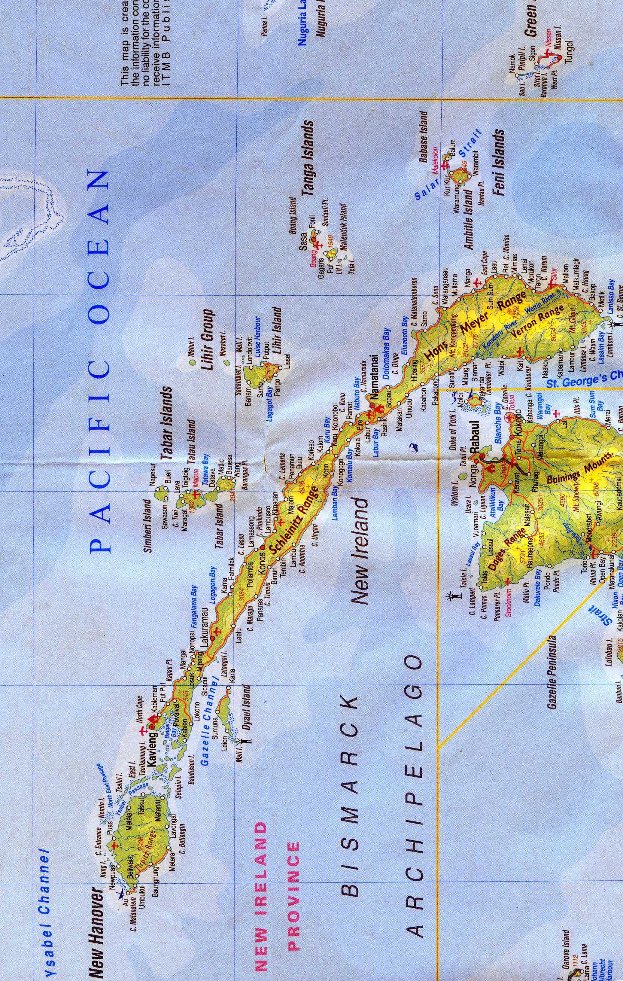 Map of NEW IRELAND