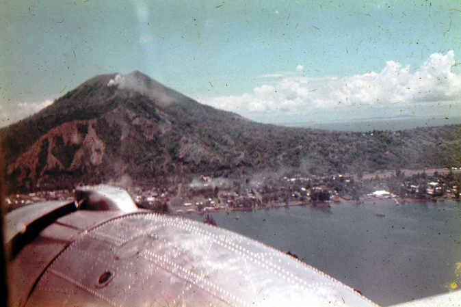 First glimpse – flying into Rabaul