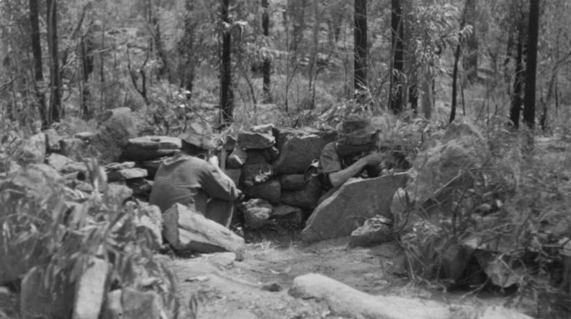 Photograph supplied by Brian Firns Broken Bridge – the culmination of four weeks military training – soldiers at last!