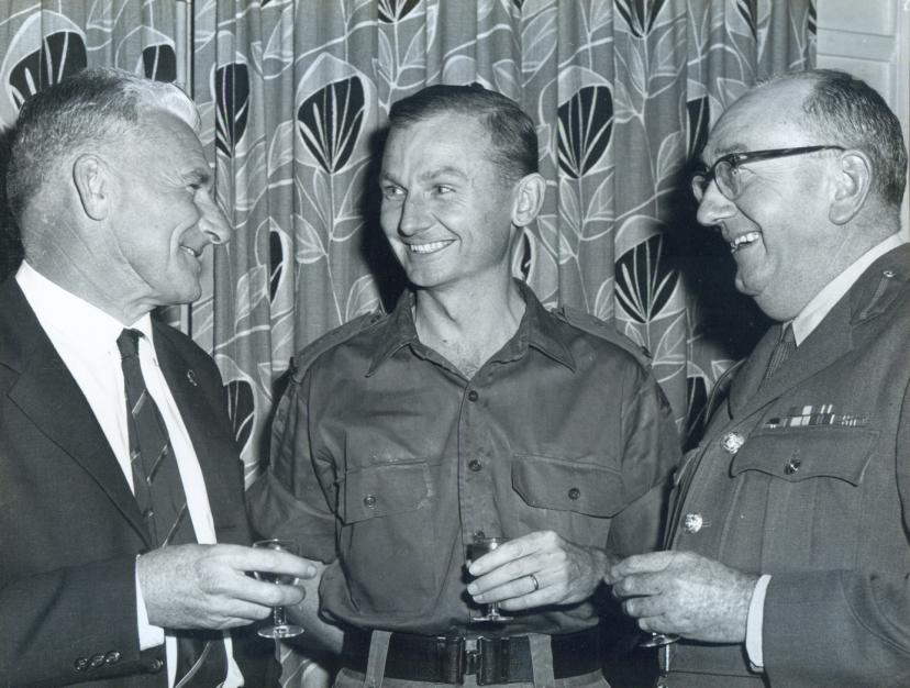 Farewell function at Randwick: Mr Noel Fletcher, Capt Bob Skitch, Col Don Macdonald