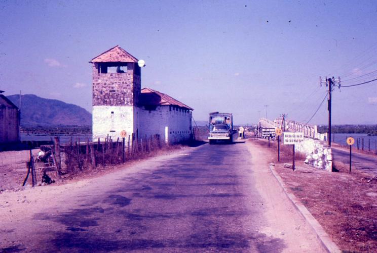 Bridge and watch tower on LTL 2 south of Baria