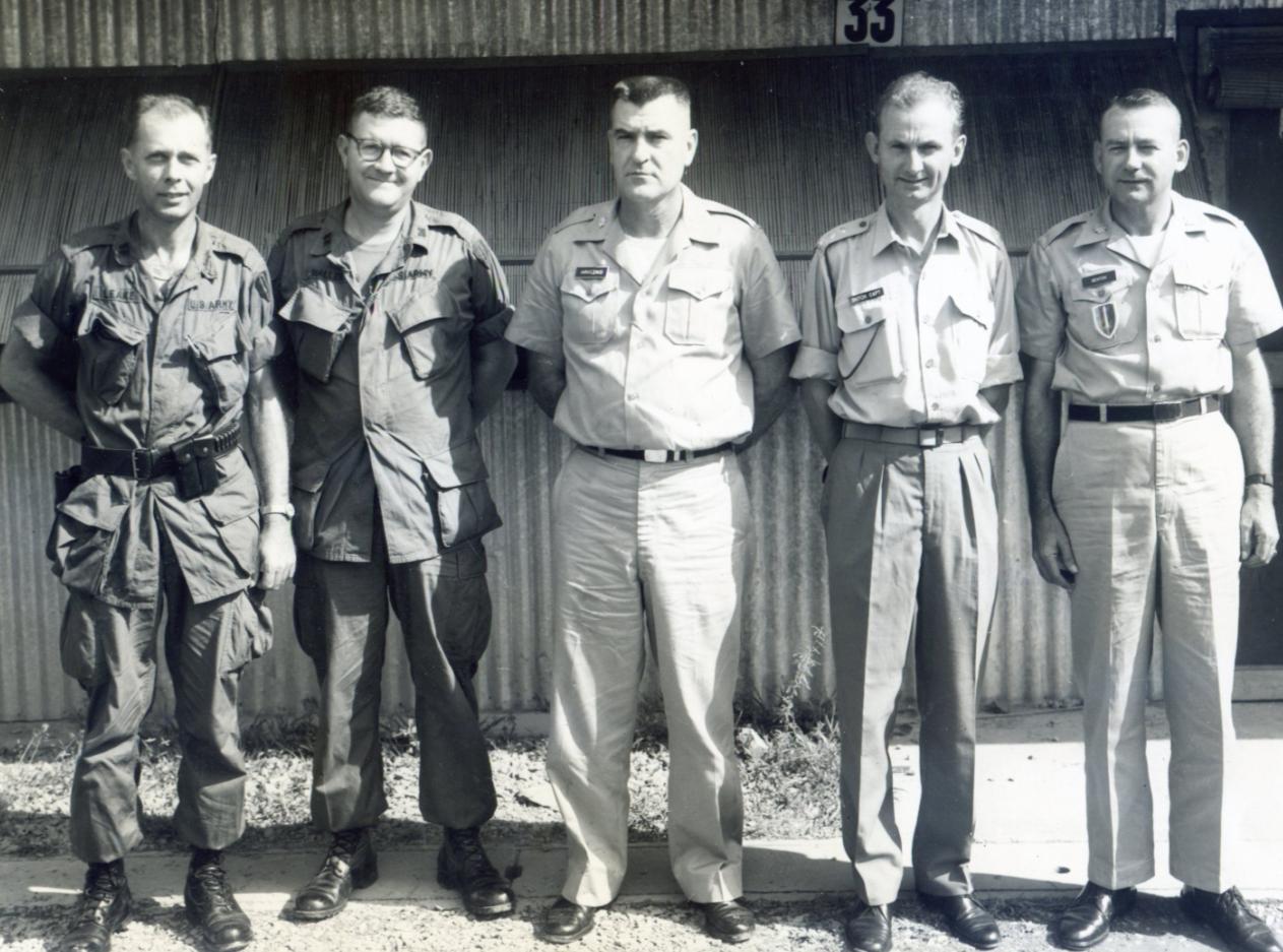 Our American Allies at Long Binh Captain Leake, Captain Halley, Colonel Hritzko, Captain Skitch, Lieutenant Colonel Benson.