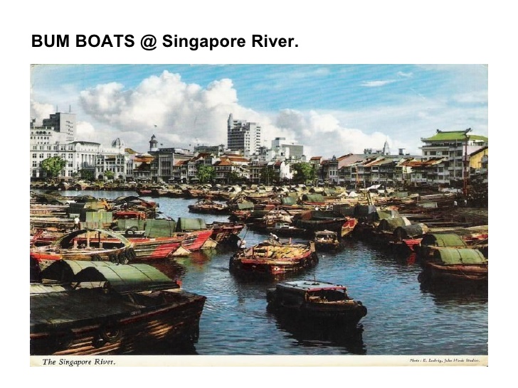 Bum boats on the Singapore River
