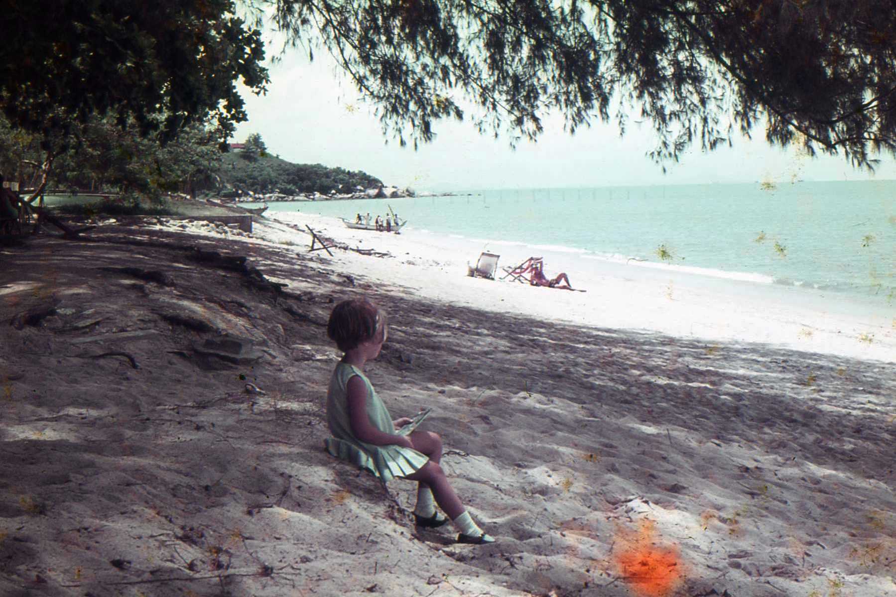 Sarah on the beach at Penang
