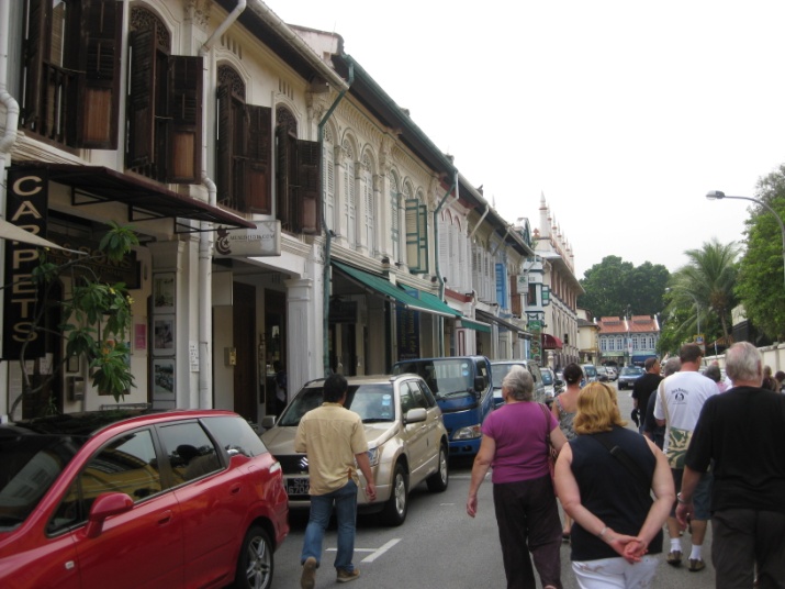 A restored shopping street