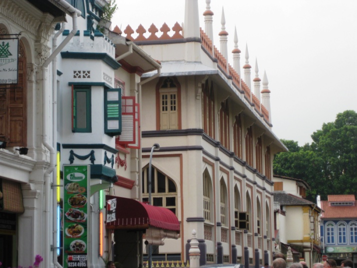 Restored building in a Disney Land Chinatown