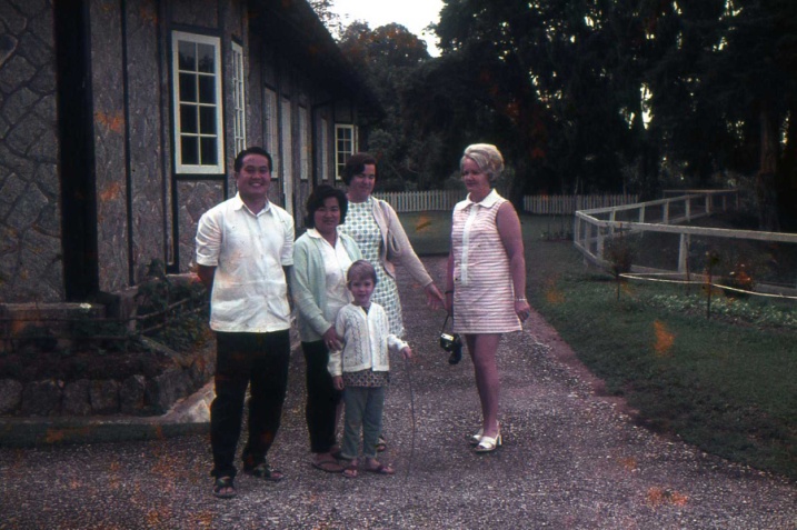 At Bukit Fraser with Aunt Val and our kindly hosts
