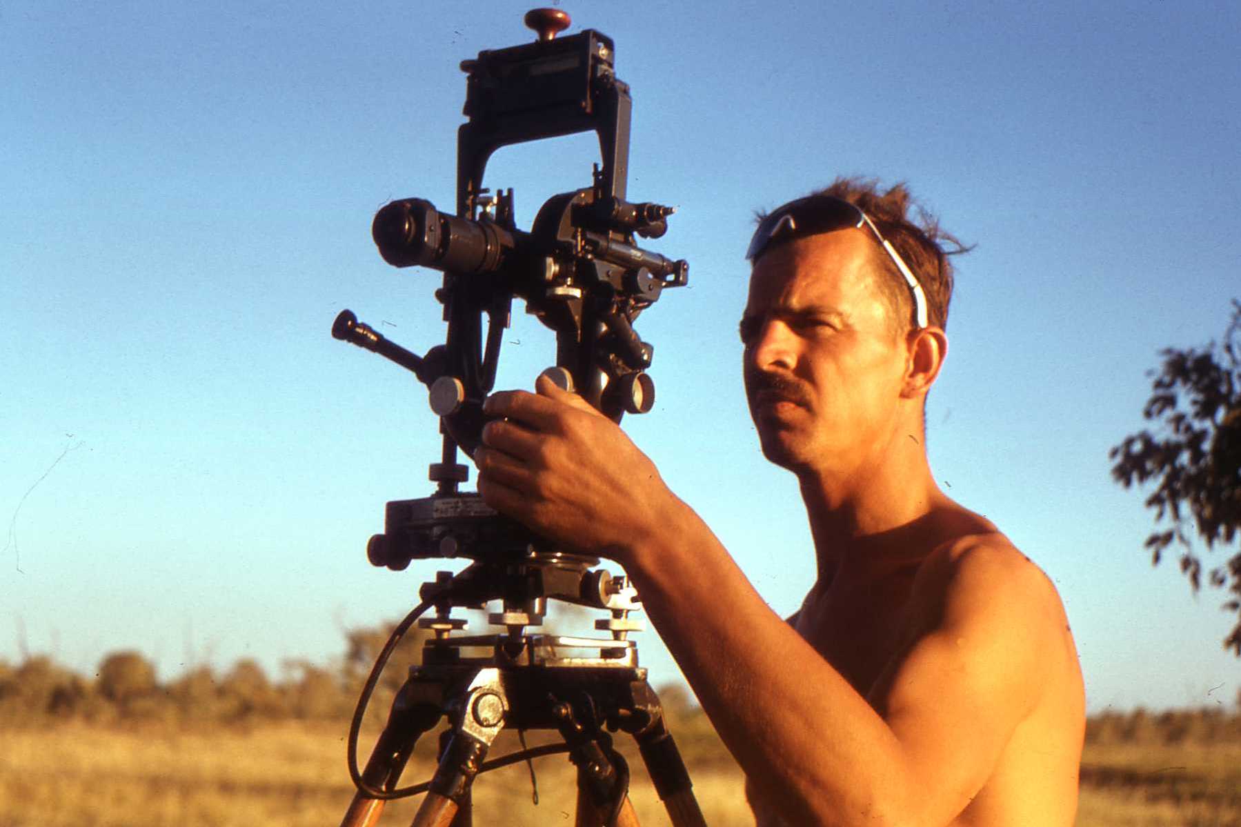 Captain Tony Bomford with geodetic Tavistock in North Queensland